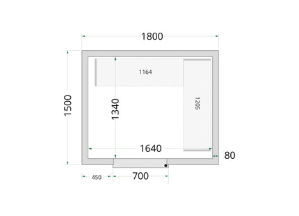 Cold Room Panels 80 mm - CR 180x150x220