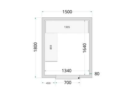 Cold Room Panels 80 mm - CR 150x180x220