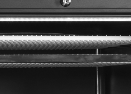 Congélateur vitrine, charnière à gauche - UFSC371G Noir L/H 270L