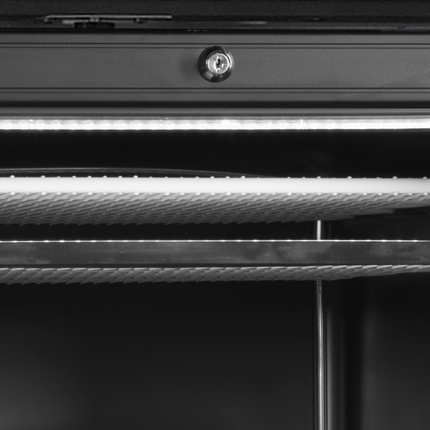 Display Freezer, Left Hinged - UFSC371G Black L/H