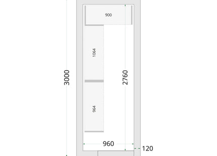 Panneaux pour chambre froide 120 mm - CR 120x300x220