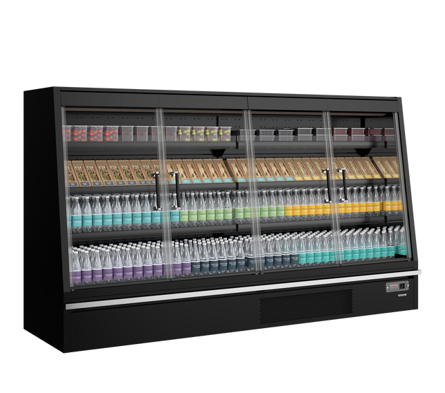 Glacière multi-étages pour supermarché - Galaxy+ GPL26FGD Noir