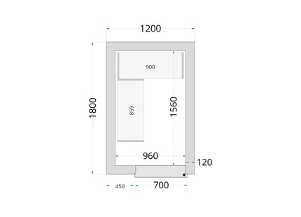 Cold Room Panels 80 mm - CR 150x240x220