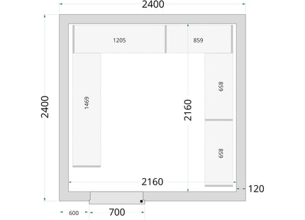 Coldroom Panels 120 mm - CR 240x240x220