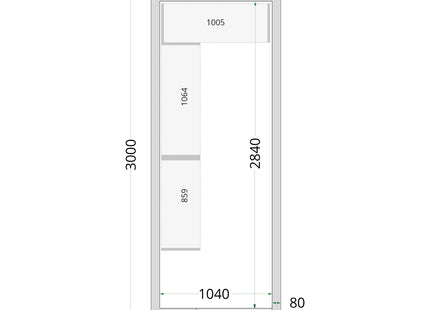 Cold Room Panels 80 mm - CR 120x300x220