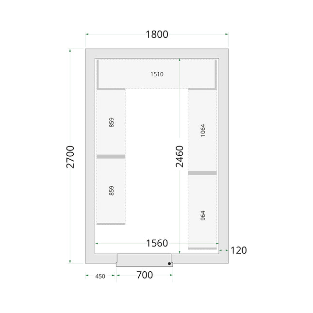 Coldroom Panels 120 mm - CR 180x270x220