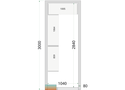 Cold Room Panels 80 mm - CR 120x300x212 NF