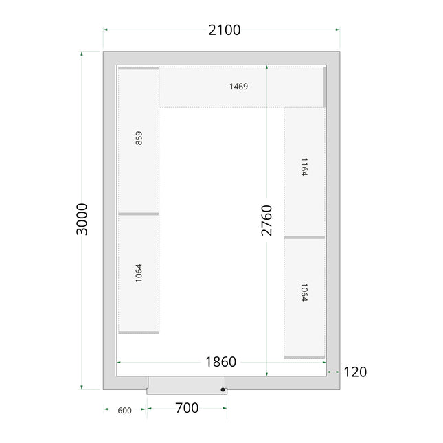 Coldroom Panels 120 mm - CR 210x300x220