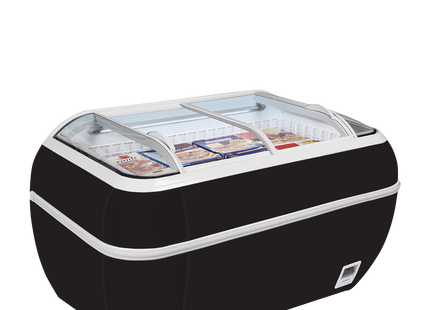 Zwarte supermarktkoeler / vriezer - TWIN HEAD B-CF