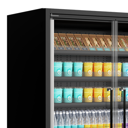 Supermarked Multideck Køler - Galaxy+ GP14FGD Maxi Sort