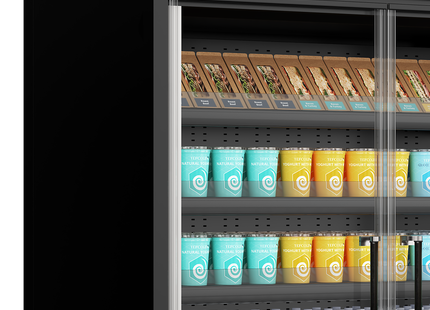 Supermarkt-Multideck-Kühler – Galaxy+ GP26FGD Schwarz