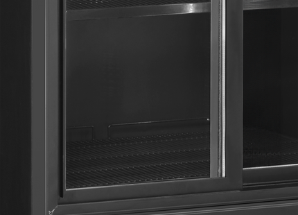 Sort 2-dørs displaykøler med baldakin - FSC891S Sort
