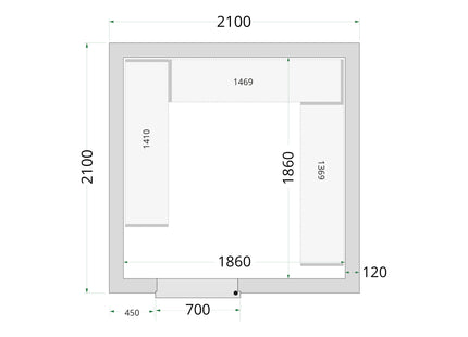 Coldroom Panels 120 mm - CR 210x210x220