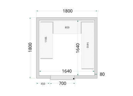 Panneaux Chambre Froide 80 mm - CR 180x180x220