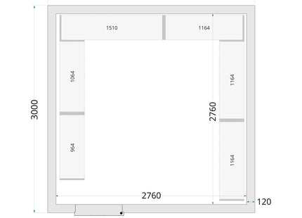 Coldroom Panels 120 mm - CR 300x300x220