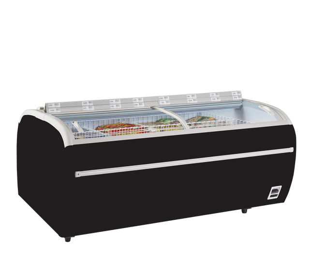 Black Supermarket Cooler / Freezer - TWIN 220B-CF