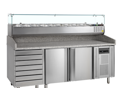 Pizza Table incl. Topping Unit - PT1310 + GVC38-200