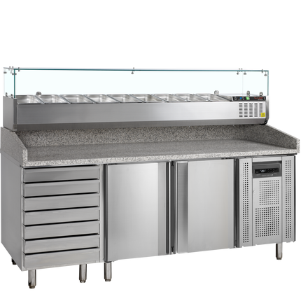 Pizzatisch inkl. Topping-Einheit – PT1310 + GVC38-200