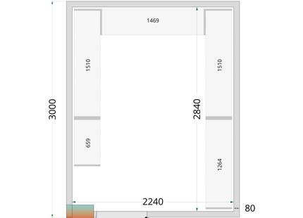Cold Room Panels 80 mm - CR 240x300x212 NF
