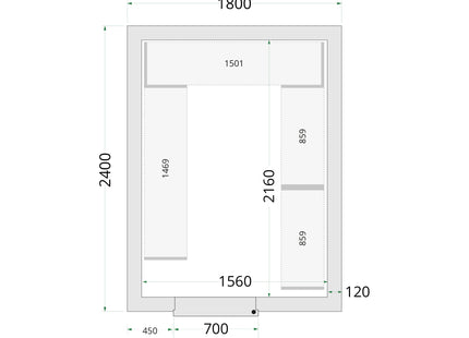 Kühlraumpaneele 120 mm – CR 180 x 240 x 220