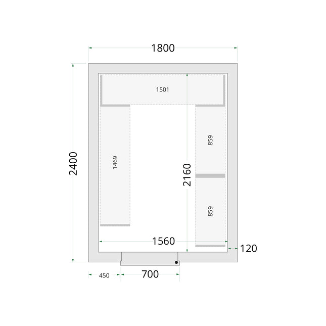 Coldroom Panels 120 mm - CR 180x240x220