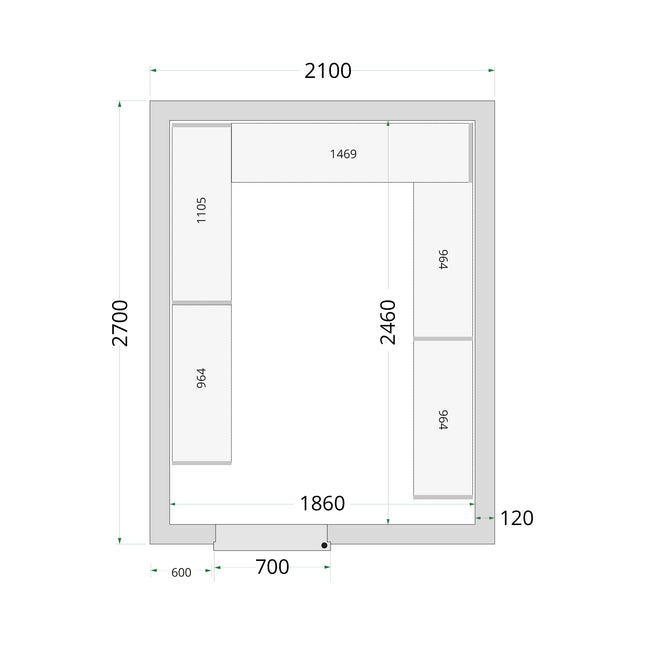 Coldroom Panels 120 mm - CR 210x270x220