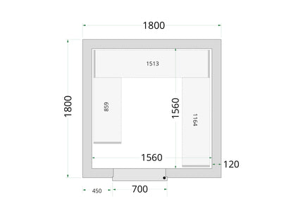 Coldroom Panels 120 mm - CR 180x180x220