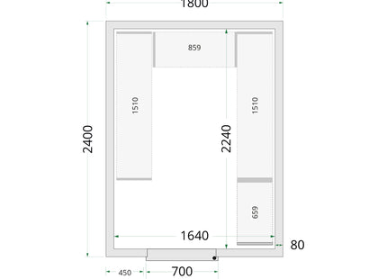 Cold Room Panels 80 mm - CR 180x240x220