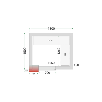 Panneaux pour chambre froide 120 mm - CR 180x150x220