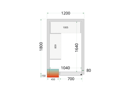 Cold Room Panels 80 mm - CR 120x180x212 NF