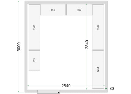 Panneaux Chambre Froide 80 mm - CR 270x300x220