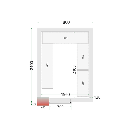 Panneaux pour chambre froide 120 mm - CR 180x240x220