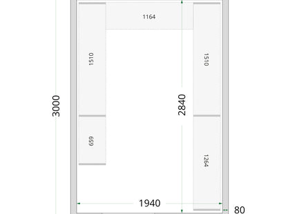 Cold Room Panels 80 mm - CR 210x300x220