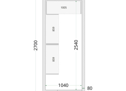 Cold Room Panels 80 mm - CR 120x270x220
