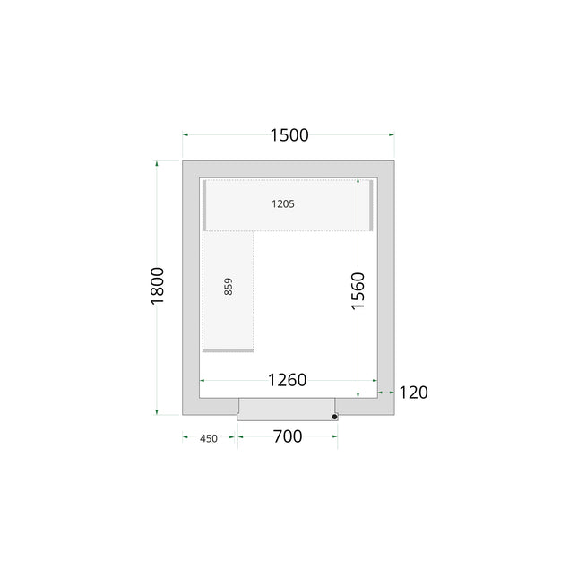 Coldroom Panels 120 mm - CR 150x180x220