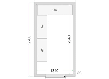 Cold Room Panels 80 mm - CR 150x270x220