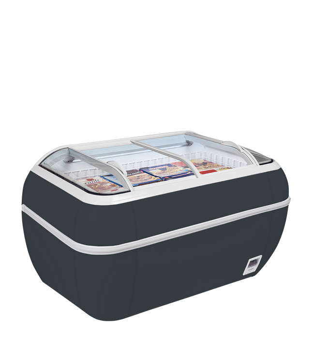 Antracite Supermarket Freezer - TWIN HEAD A-F