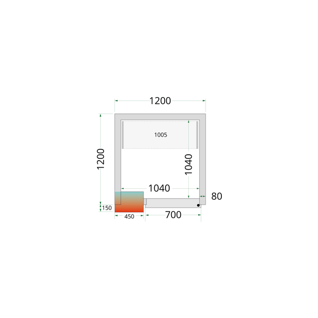 Cold Room Panels 80 mm - CR 120x120x220