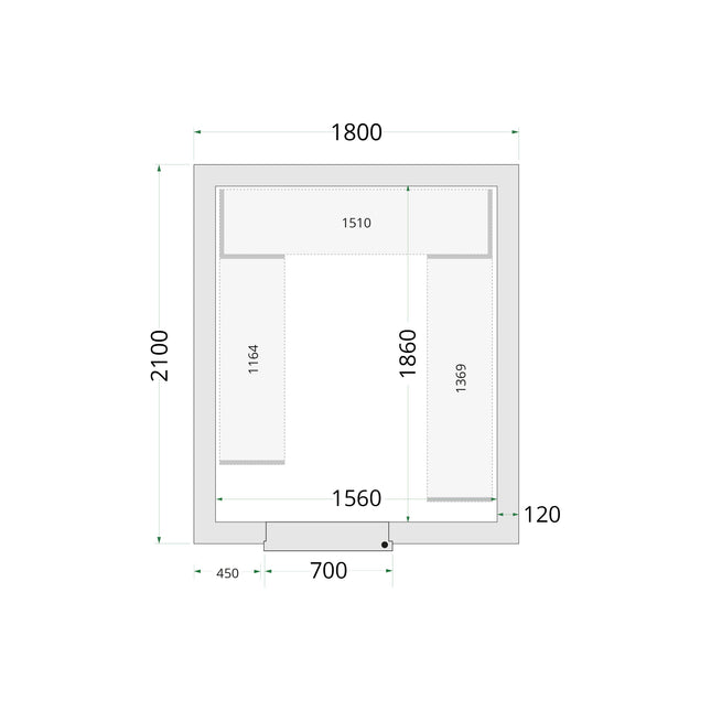 Coldroom Panels 120 mm - CR 180x210x220