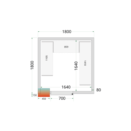 Panneaux Chambre Froide 80 mm - CR 180x180x220