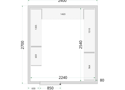 Cold Room Panels 80 mm - CR 240x270x220 WD