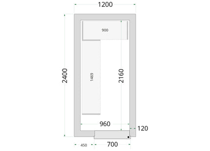 Panneaux pour chambre froide 120 mm - CR 120x240x220