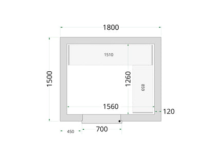 Coldroom Panels 120 mm - CR 180x150x220