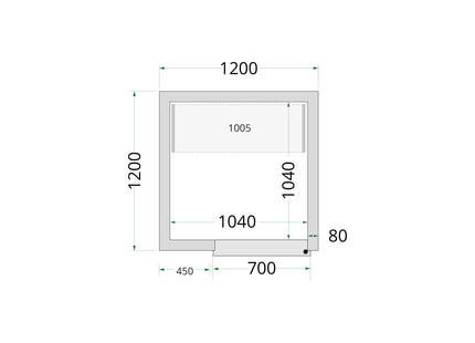 Cold Room Panels 80 mm - CR 120x120x220