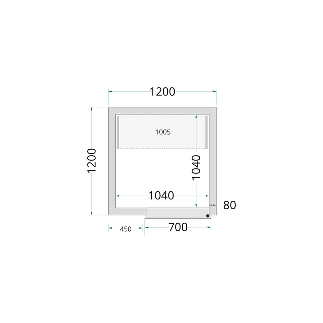 Panneaux Chambre Froide 80 mm - CR 120x120x220