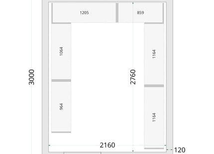 Panneaux Chambre Froide 80 mm - CR 120x150x220