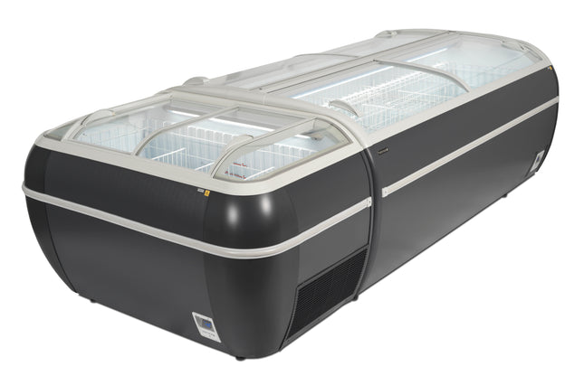 Antracite Supermarket Freezer - TWIN HEAD A-F