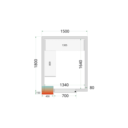 Kølerumspaneler 80 mm - CR 150x180x220