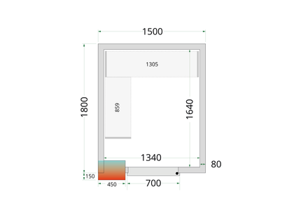 Cold Room Panels 80 mm - CR 150x180x212 NF