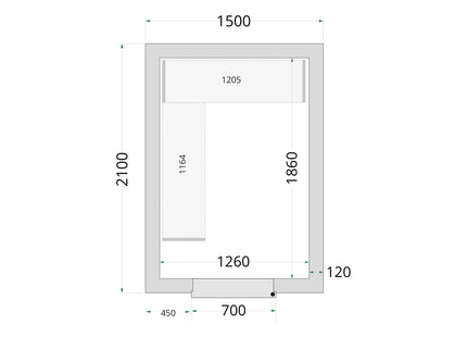 Coldroom Panels 120 mm - CR 150x210x220